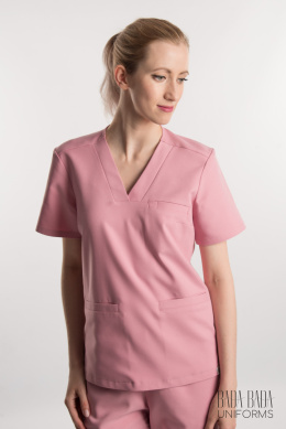 Bluza Medyczna Damska Basic - Różowa