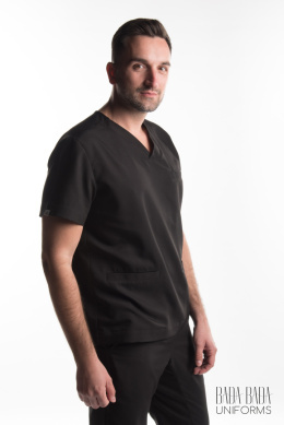 Bluza Medyczna Męska Basic - Czarna